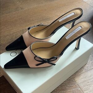 Tony Bianco Black and Pink Heels